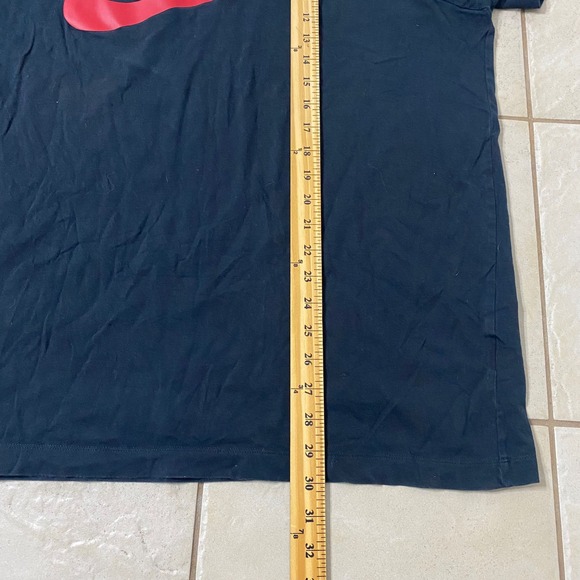 Nike Mens XXL Graphic T-Shirt Navy Blue Red Swoosh Logo Nike Tee Short Sleeve - Picture 5 of 6